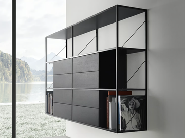 MINIMA 3.0 HANGING - Open floating aluminium bookcase by MDF Italia - view 2